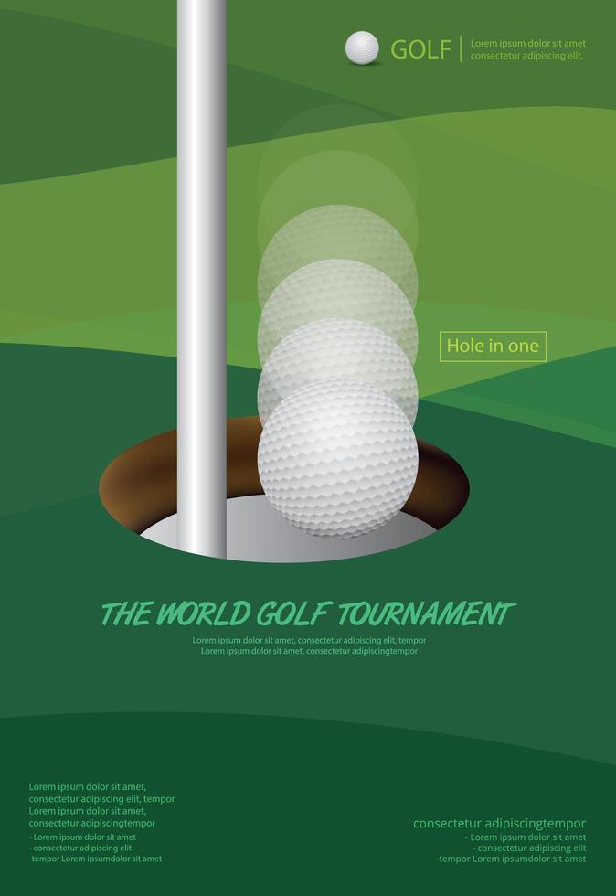 illustrazione di vettore del campionato di golf del manifesto