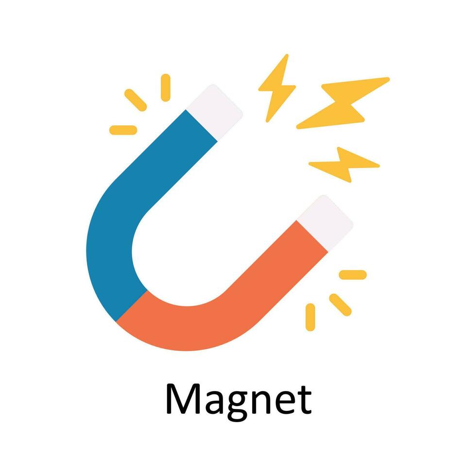 magnete vettore piatto icona design illustrazione. formazione scolastica e apprendimento simbolo su bianca sfondo eps 10 file