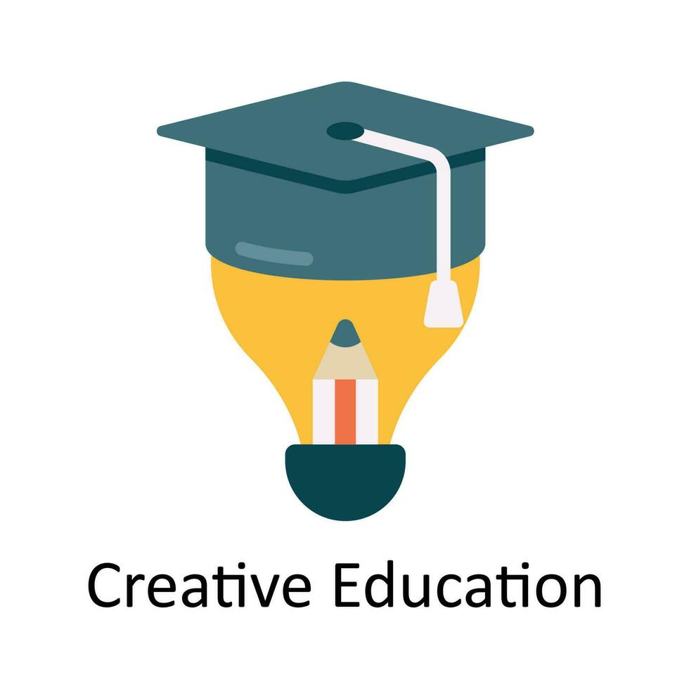 creativo formazione scolastica vettore piatto icona design illustrazione. formazione scolastica e apprendimento simbolo su bianca sfondo eps 10 file