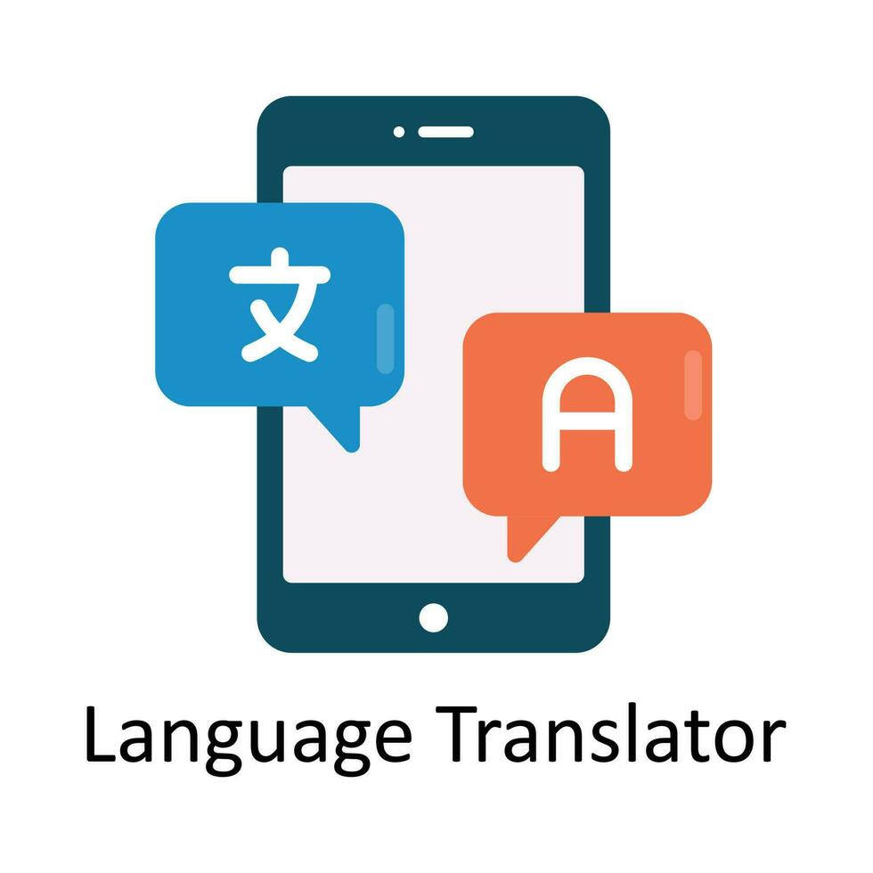 linguaggio traduttore vettore piatto icona design illustrazione. formazione scolastica e apprendimento simbolo su bianca sfondo eps 10 file