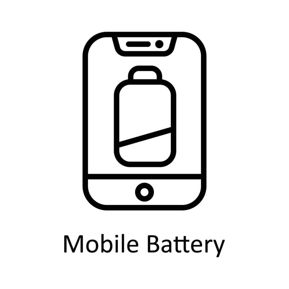 mobile batteria vettore schema icona design illustrazione. utente interfaccia simbolo su bianca sfondo eps 10 file