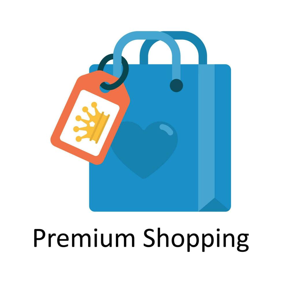 premio shopping vettore piatto icona design illustrazione. e-commerce e shopping simbolo su bianca sfondo eps 10 file