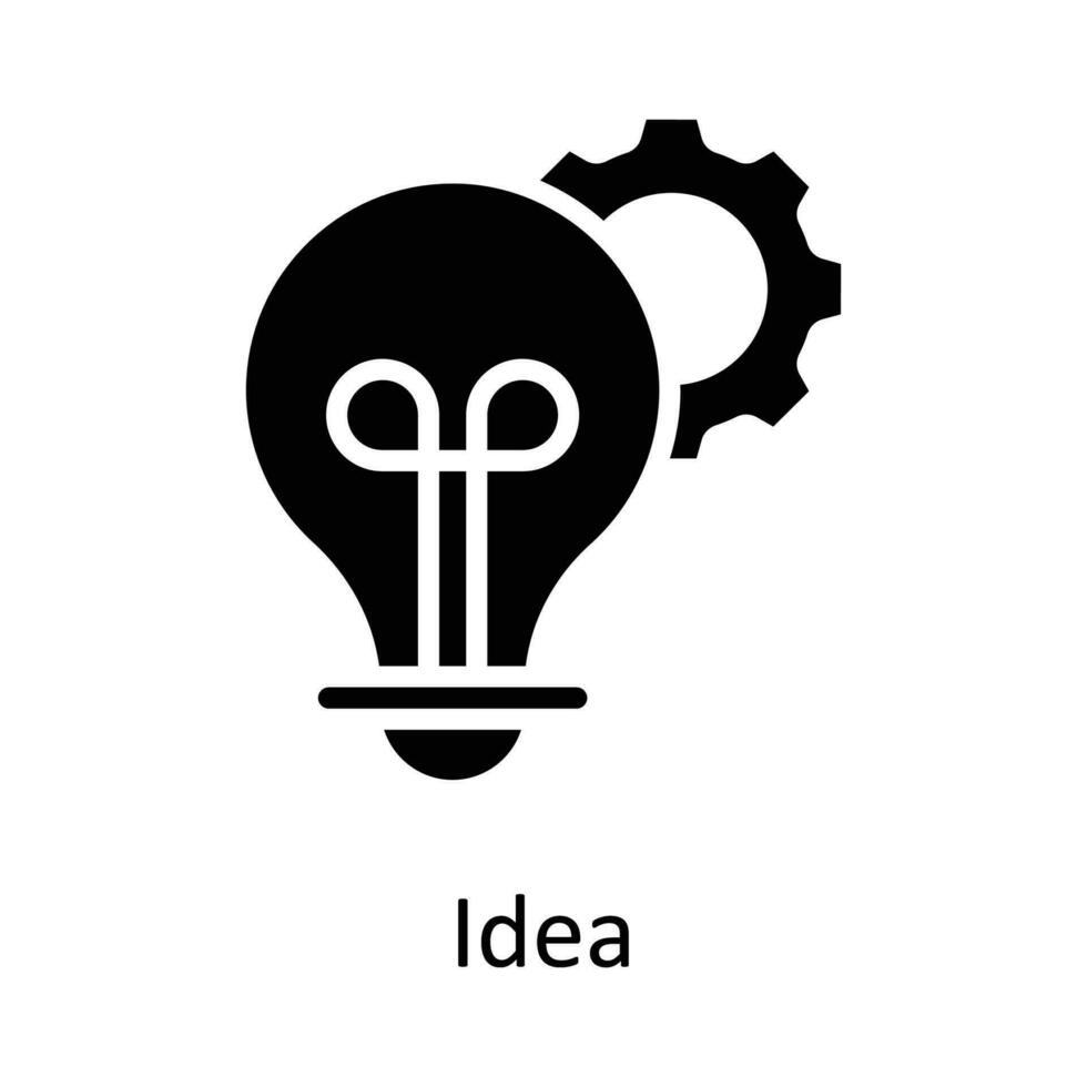 idea vettore solido icona design illustrazione. utente interfaccia simbolo su bianca sfondo eps 10 file