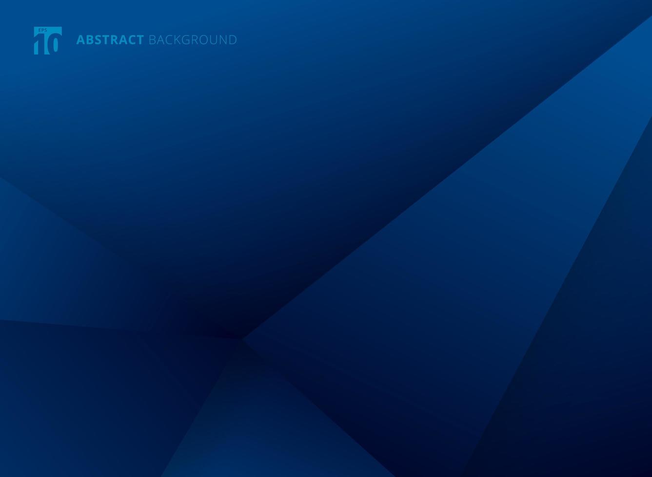 progettazione moderna del fondo di colore blu di pendenza dei triangoli geometrici del modello astratto. è possibile utilizzare per brochure, presentazioni, poster, depliant, flyer, stampa, pubblicità, banner web, sito Web. vettore