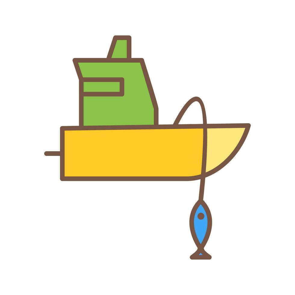 pesca barca vettore icona
