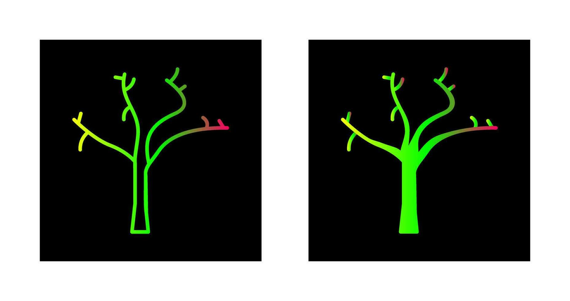 albero con no le foglie vettore icona