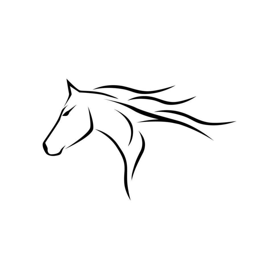 in esecuzione cavallo vettore logo