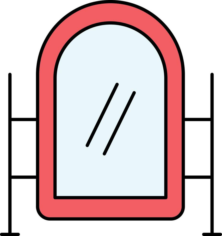 pieno lunghezza specchio colorato icona. vettore