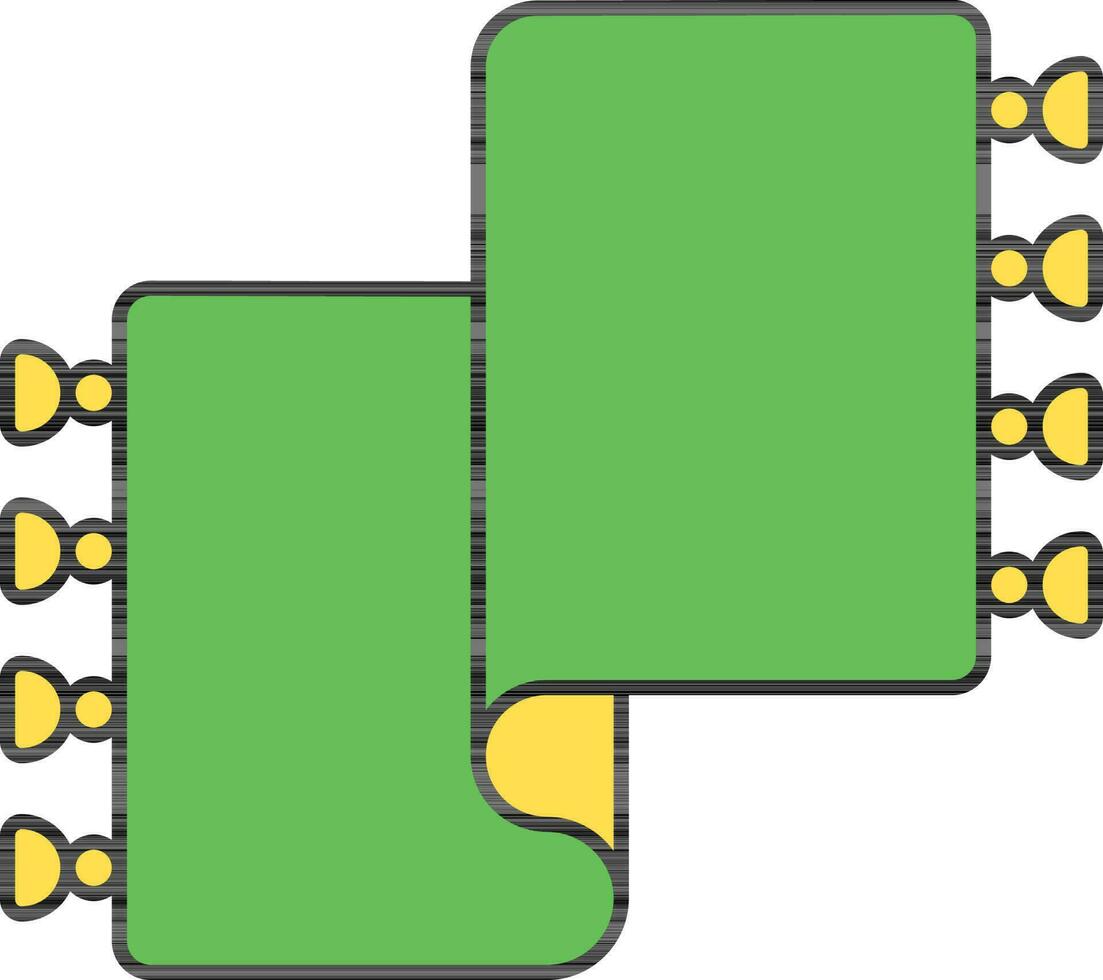 verde e giallo tappeto o stuoia icona. vettore
