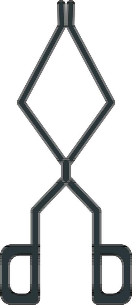 crogiolo pinza icona o simbolo nel grigio colore. vettore