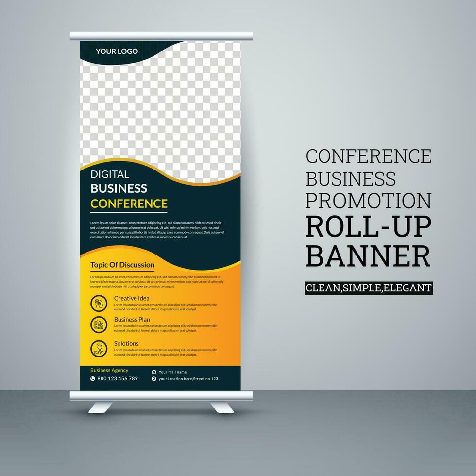 aziendale attività commerciale conferenza rollup bandiera vettore