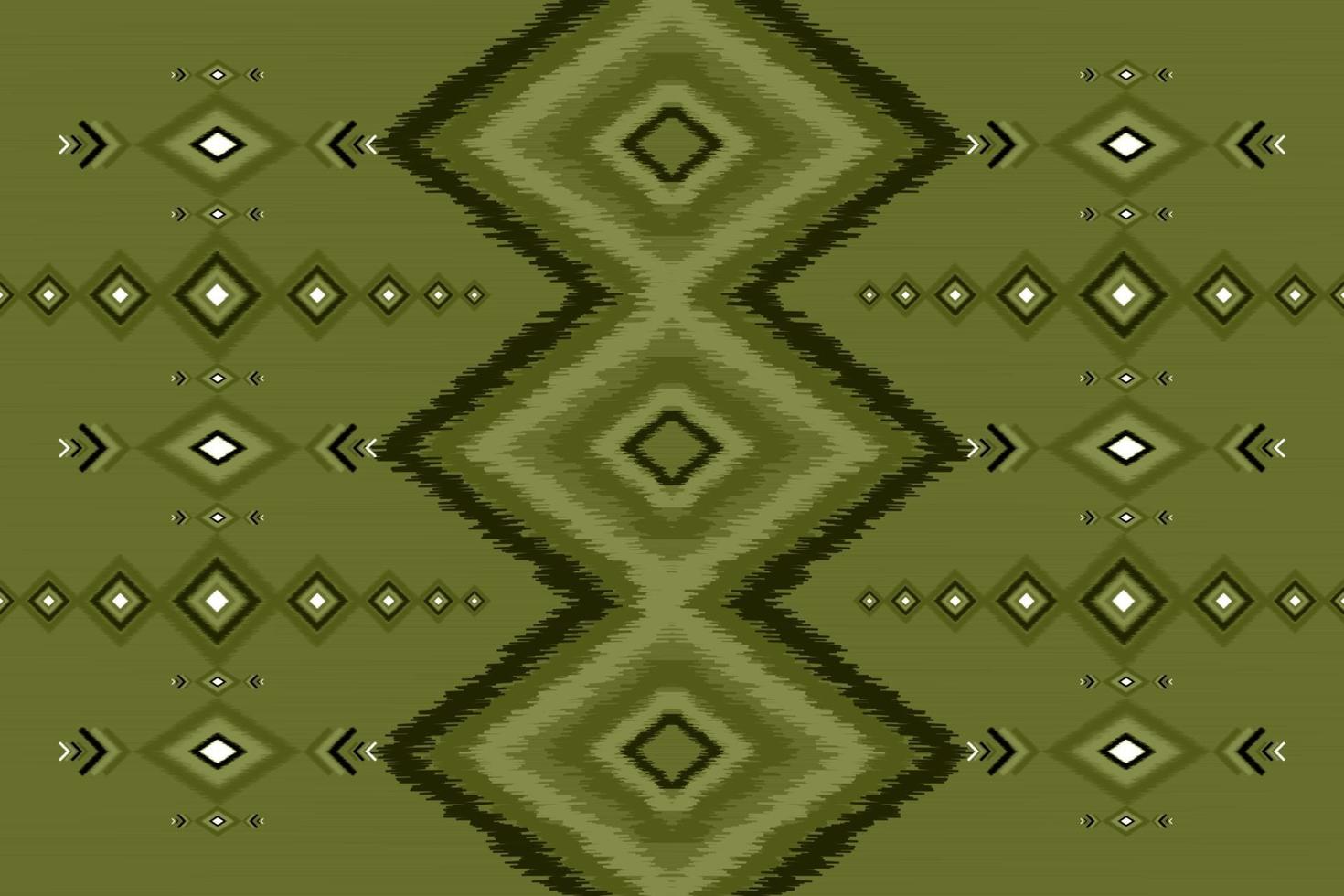 geometrico etnico orientale ikat seamless pattern tradizionale sfondo verde design vettore