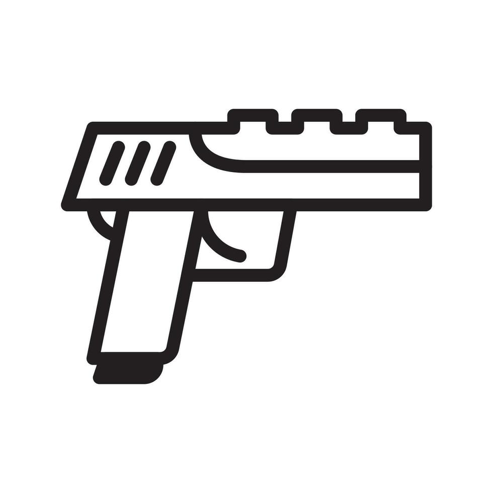pistola icona duotone nero colore militare simbolo Perfetto. vettore