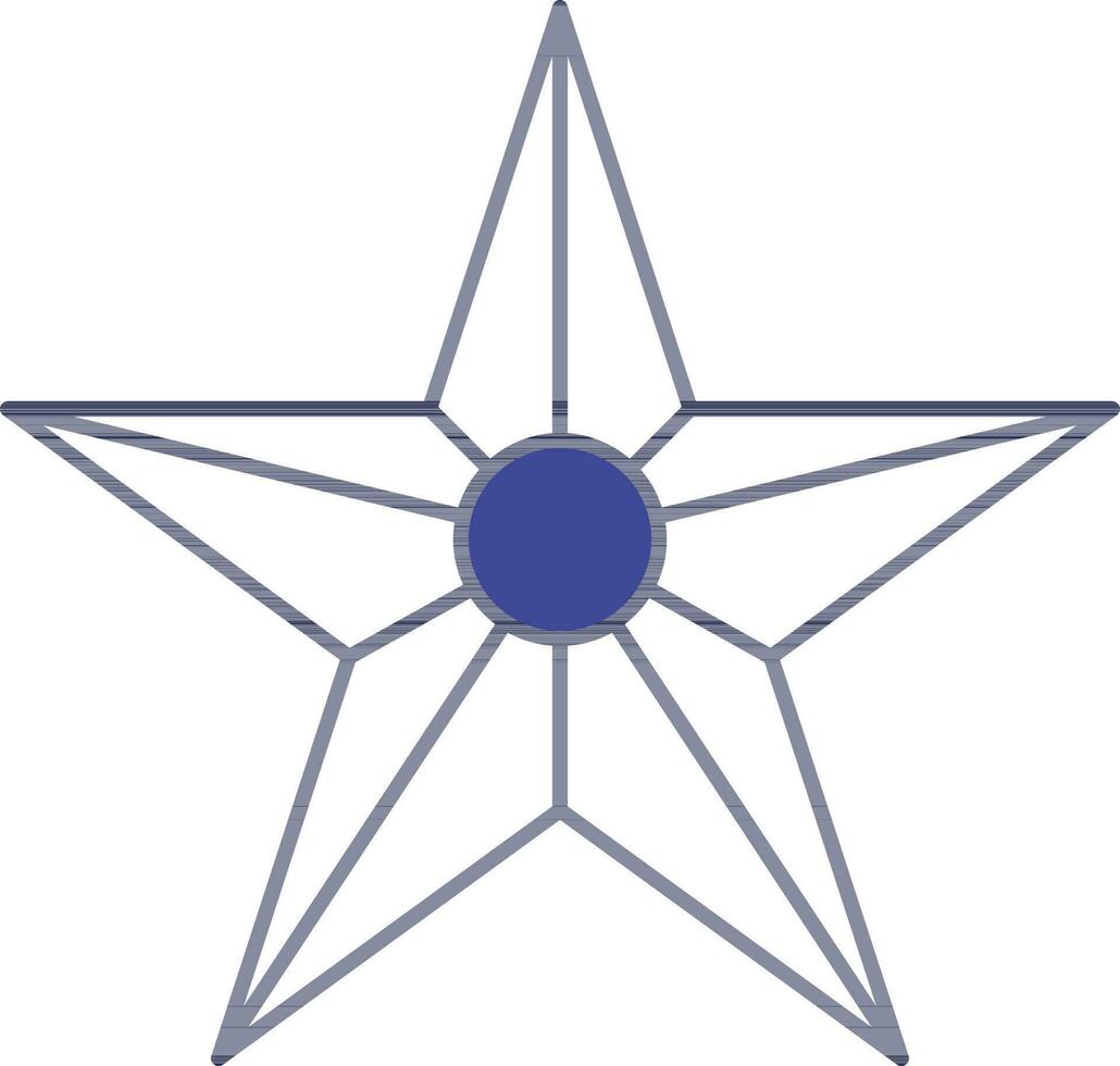 stella icona nel blu e bianca colore. vettore
