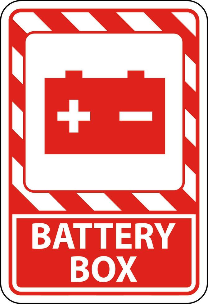 simbolo batteria cartello batteria scatola su bianca sfondo vettore