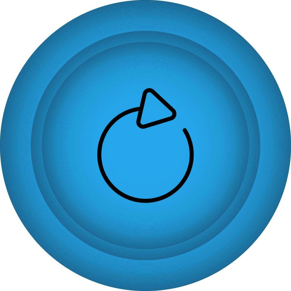 piatto stile ricaricare pulsante blu icona. vettore