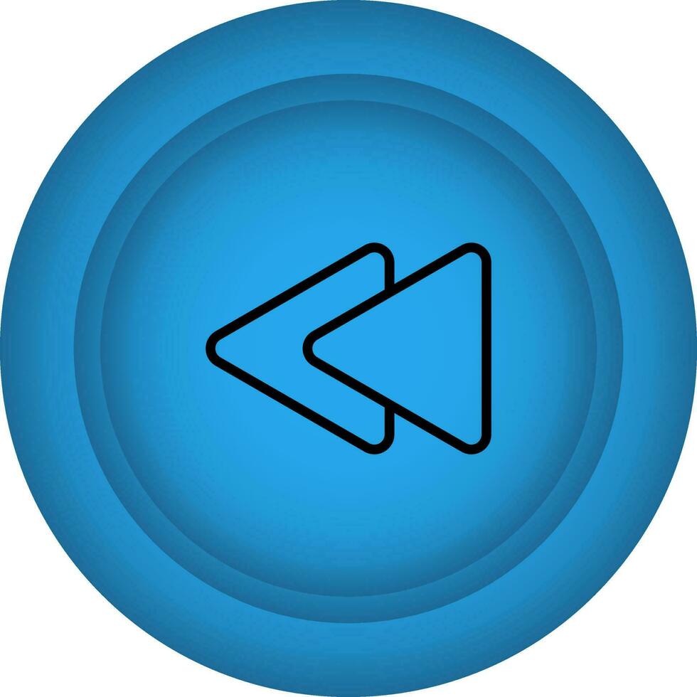 piatto stile arretrato pulsante blu icona. vettore