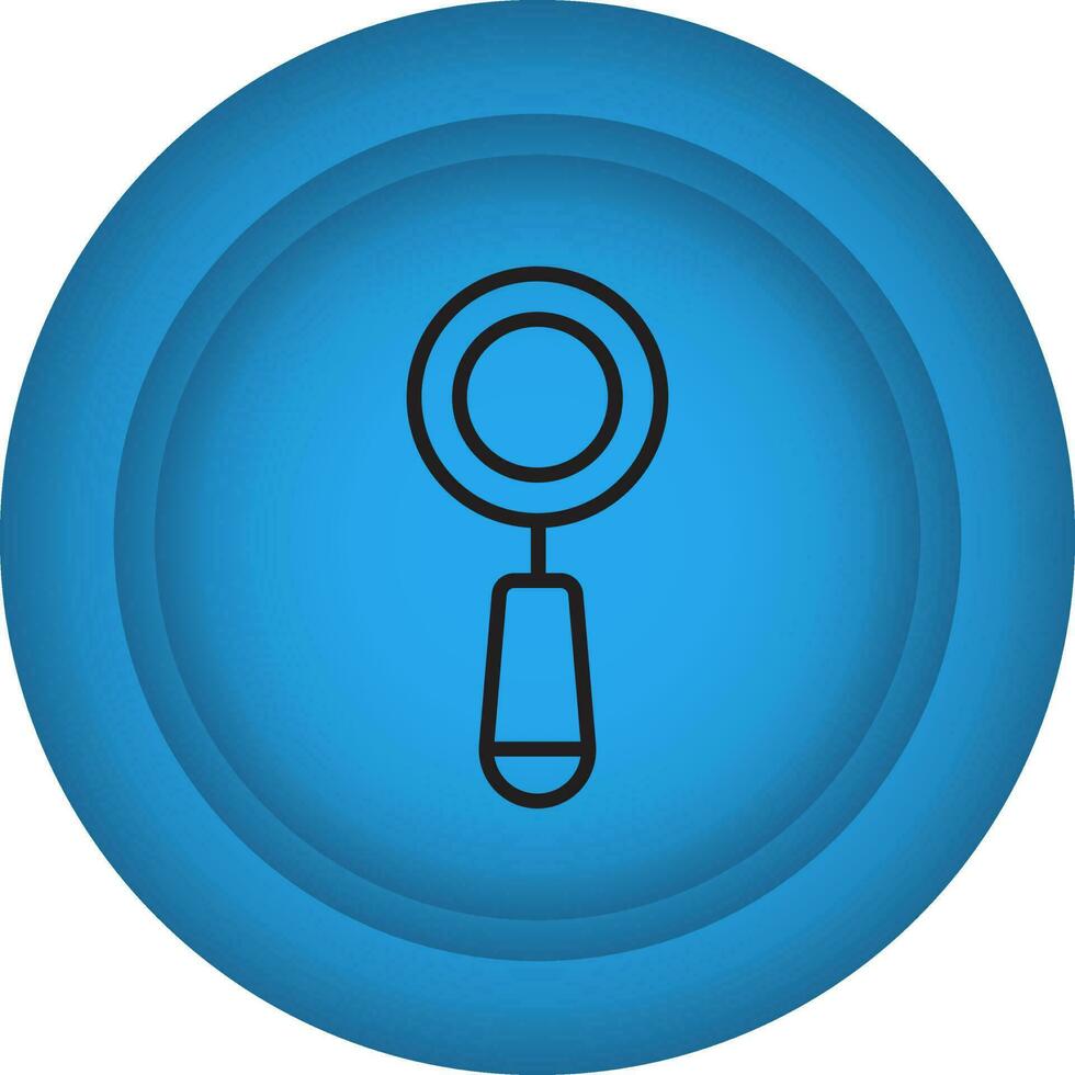 ricerca o Ingrandisci pulsante piatto icona nel blu colore. vettore