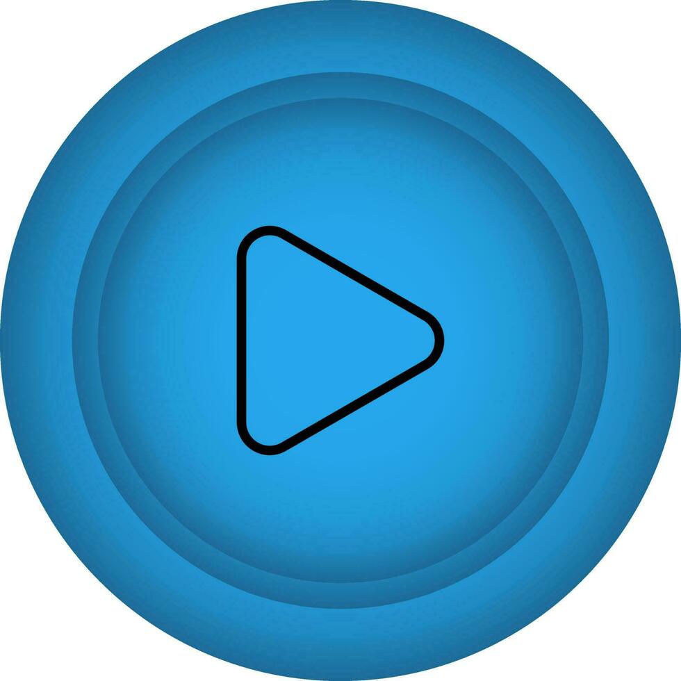 giocare pulsante blu icona o simbolo. vettore