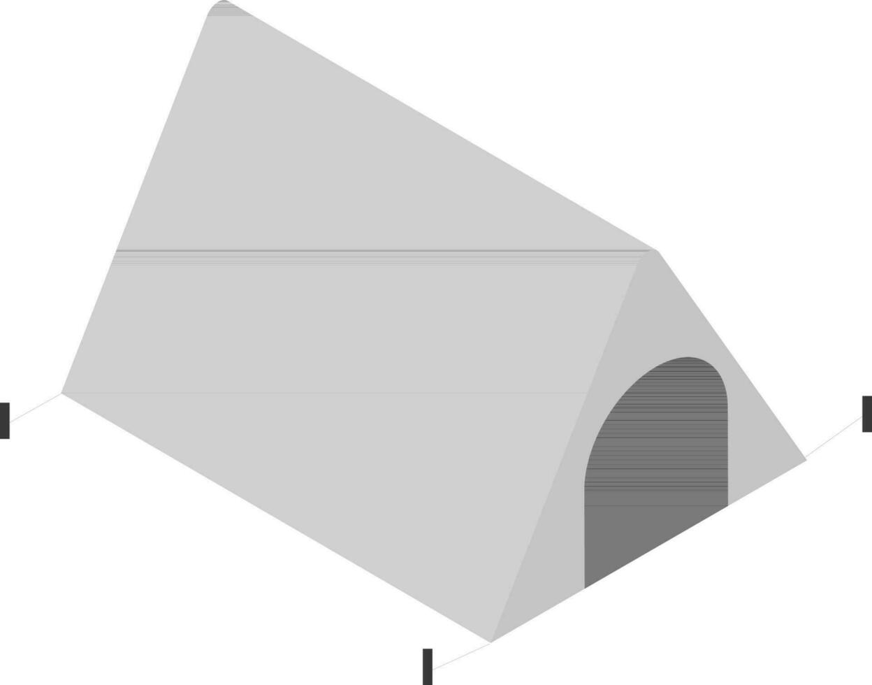 isometrico illustrazione di tenda icona o simbolo. vettore
