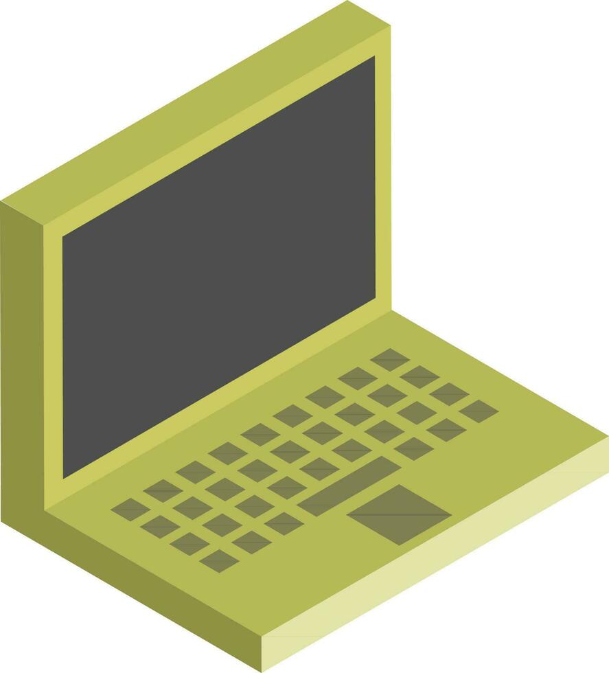 3d isometrico di il computer portatile icona. vettore