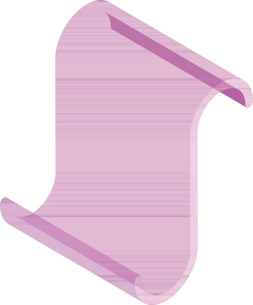 isometrico scorrere carta icona nel viola colore. vettore