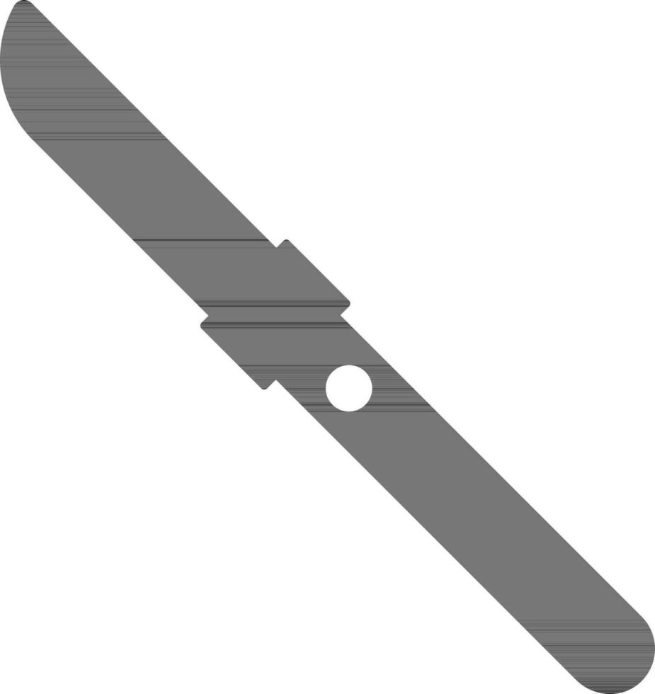 glifo icona di laboratorio coltello nel piatto stile. vettore