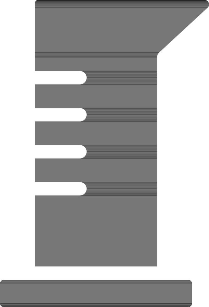 misurazione cilindro glifo icona. vettore
