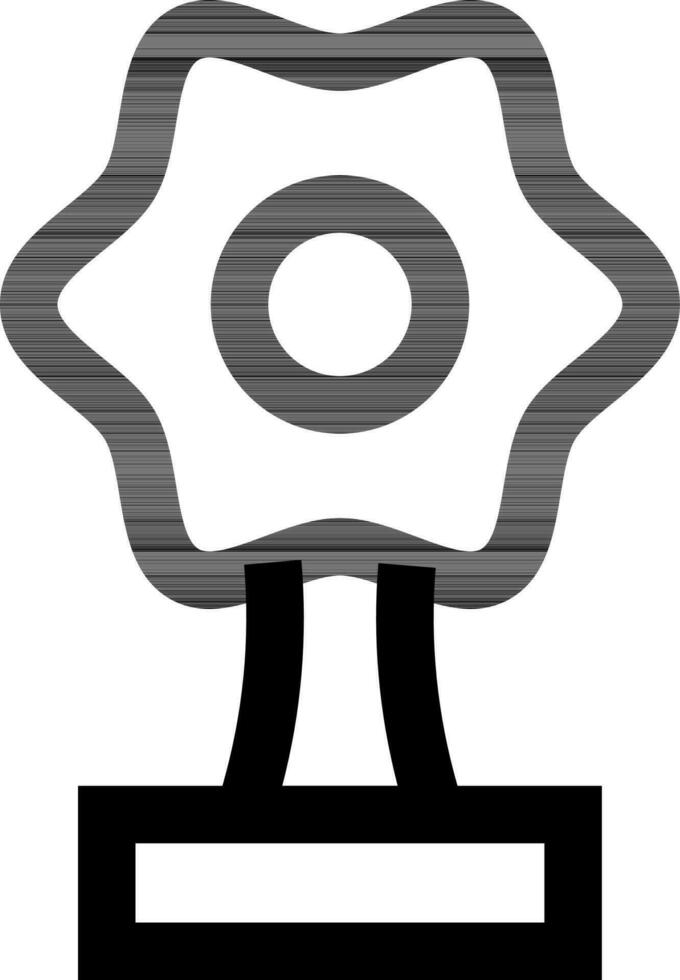 linea arte illustrazione di stella trofeo tazza icona. vettore