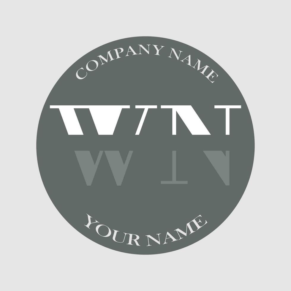 iniziale wn logo lettera monogramma lusso mano disegnato vettore