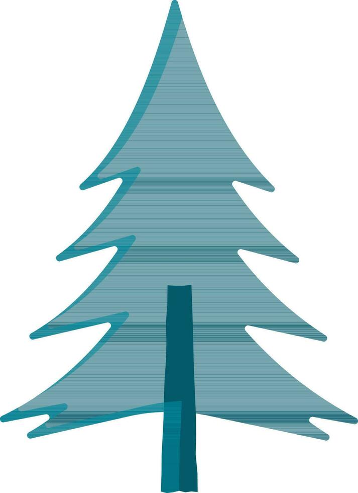 natale o abete albero elemento nel blu colore. vettore