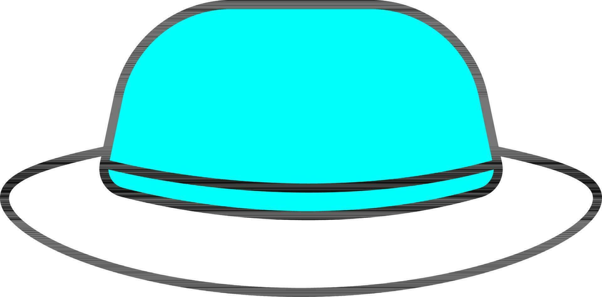 vettore illustrazione di fedora berretto icona nel piatto stile.