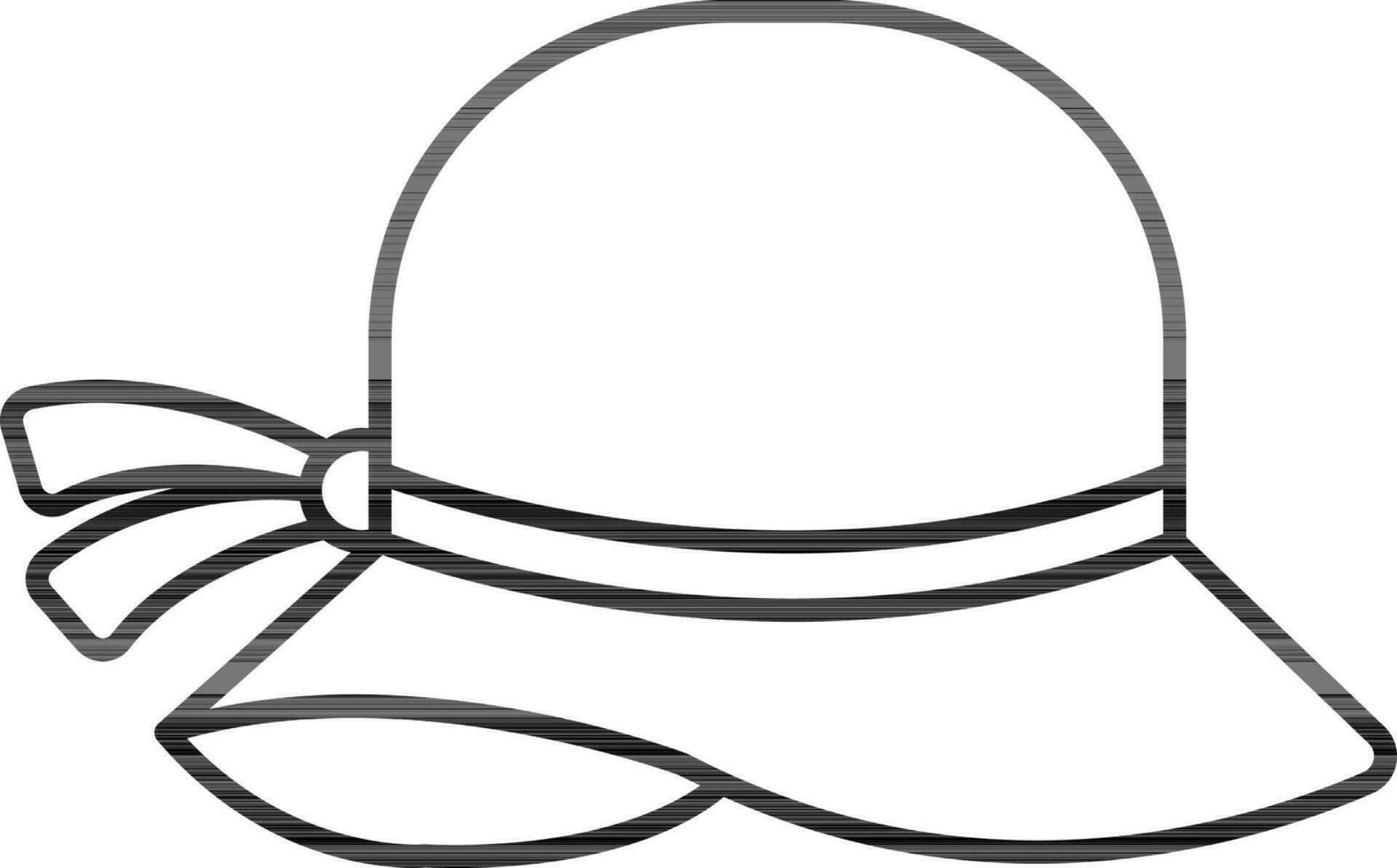 vettore illustrazione di floscio berretto icona nel linea arte.