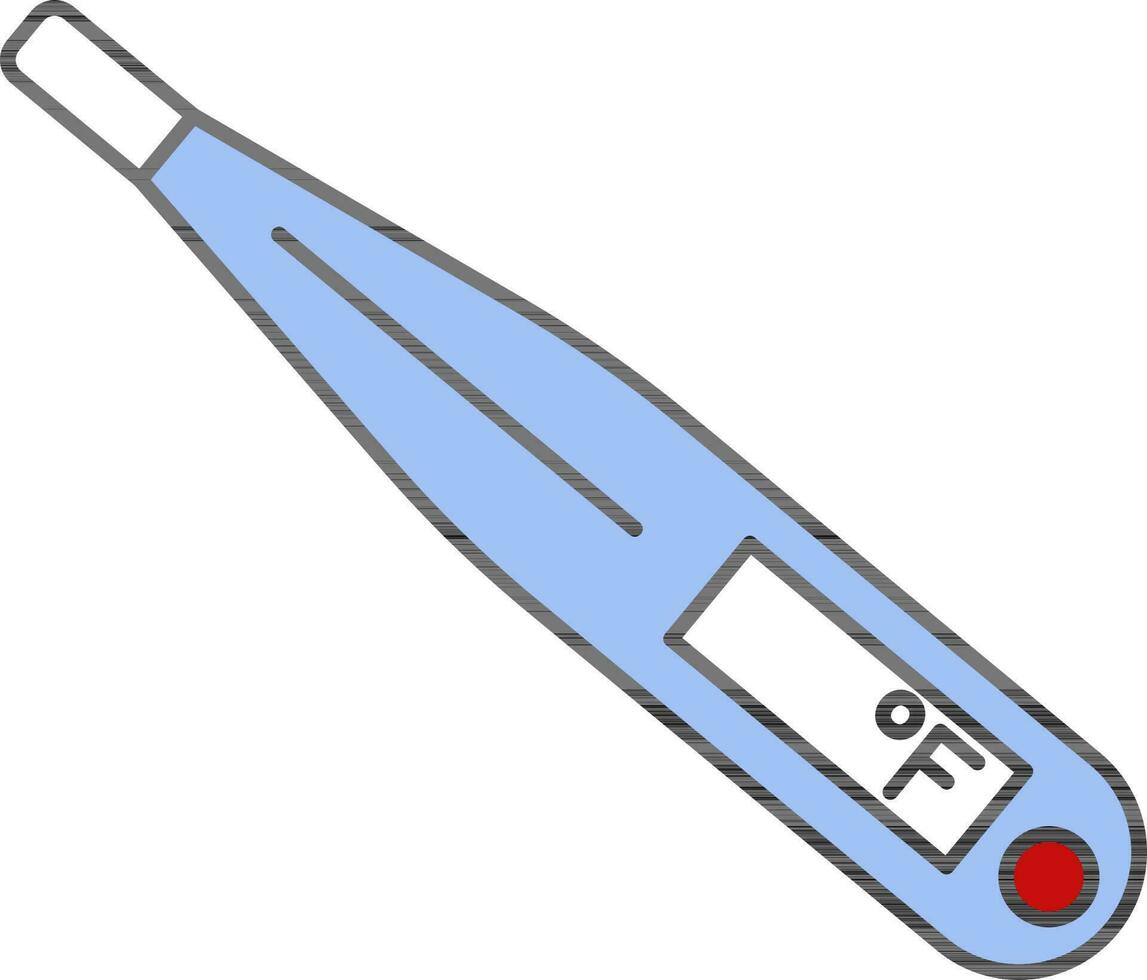 digitale termometro icona nel blu e bianca colore. vettore