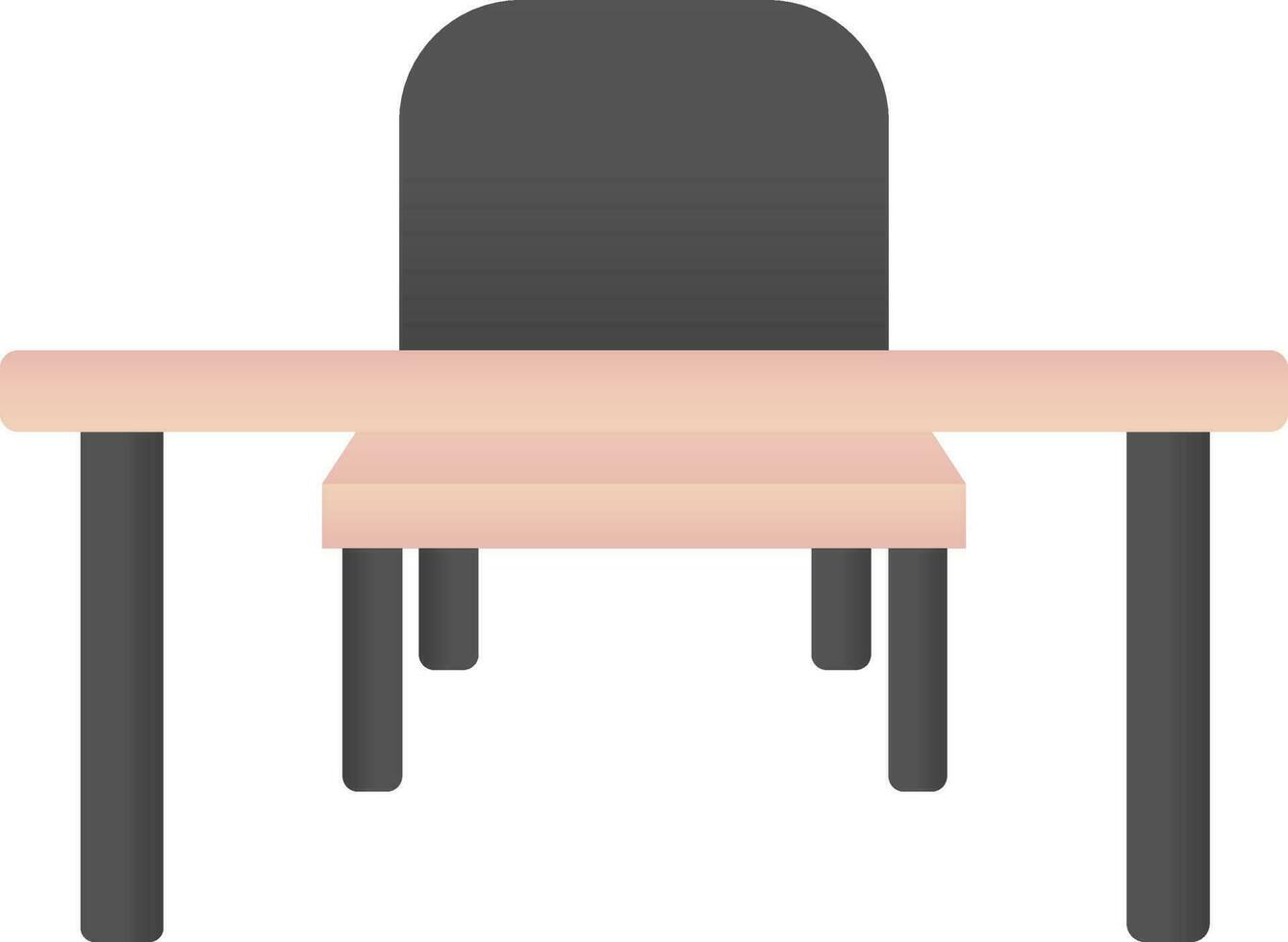 tavolo e sedia icona nel piatto stile. vettore