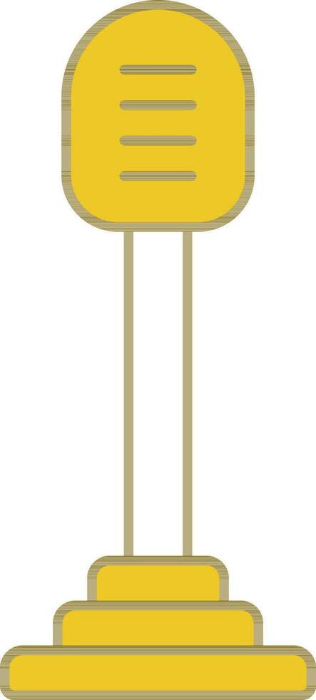 Ingranaggio bastone icona nel giallo e bianca colore. vettore