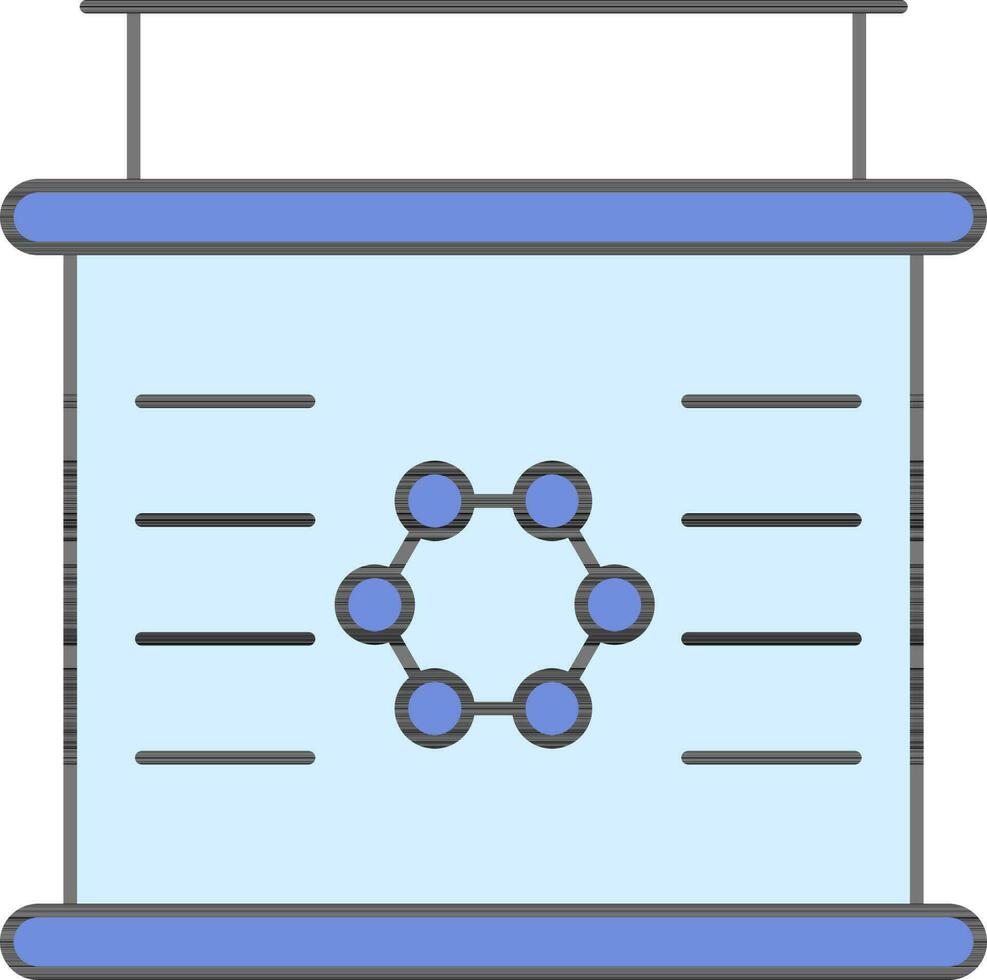 blu molecola presentazione tavola icona. vettore