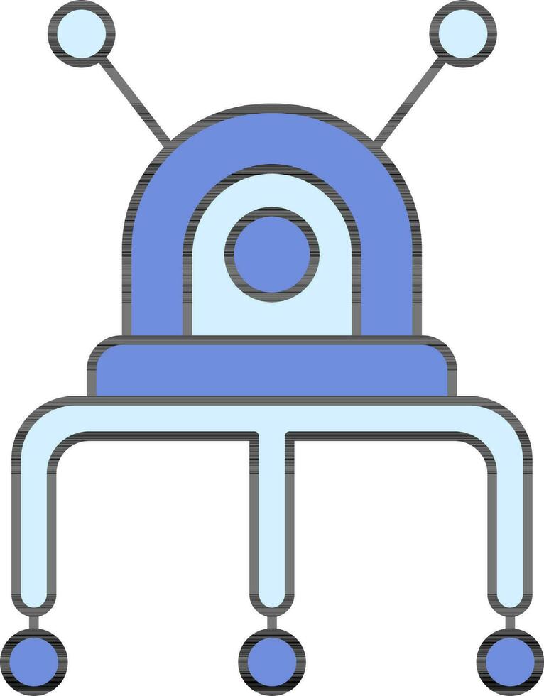 blu nanobot icona su bianca sfondo. vettore