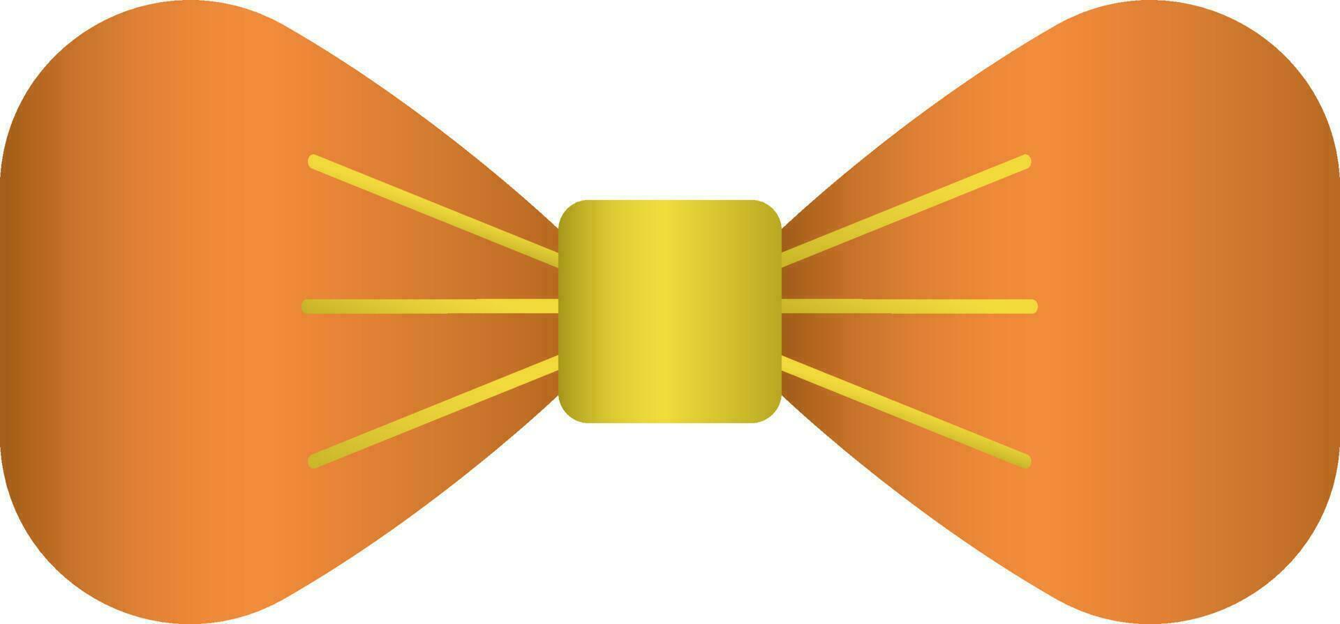 arco cravatta icona nel arancia e d'oro colore. vettore