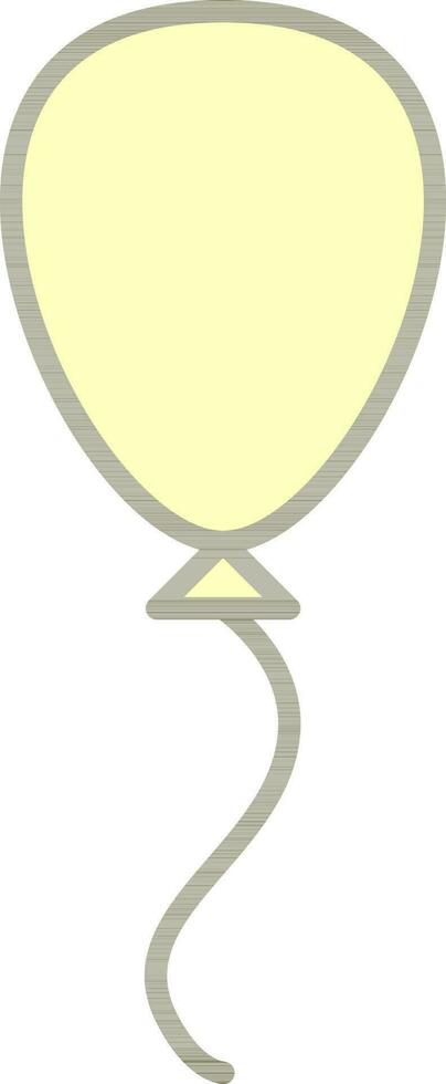 piatto stile Palloncino icona nel giallo colore. vettore