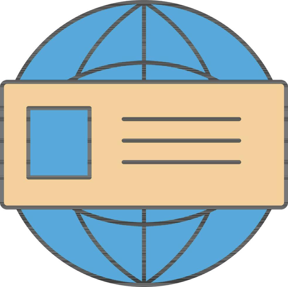 globale candidato modulo icona nel blu e Marrone colore. vettore