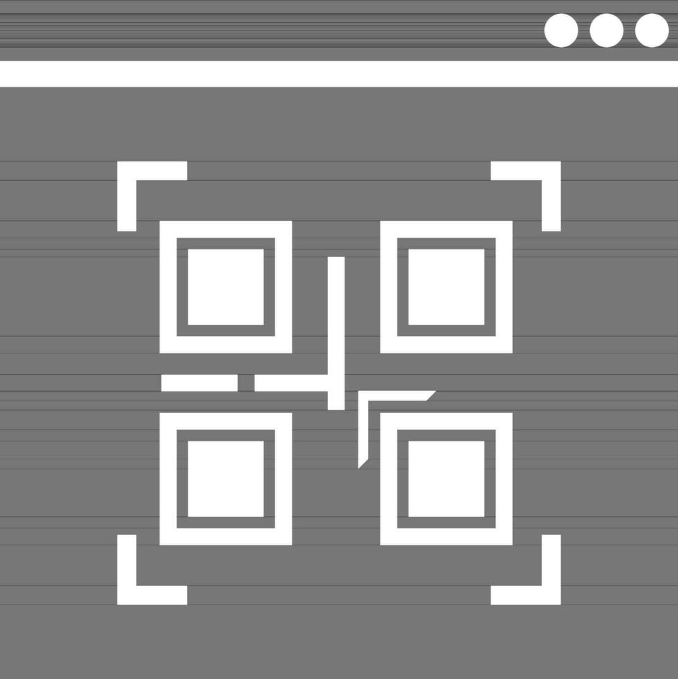 ragnatela pagina identificazione qr codice glifo icona. vettore