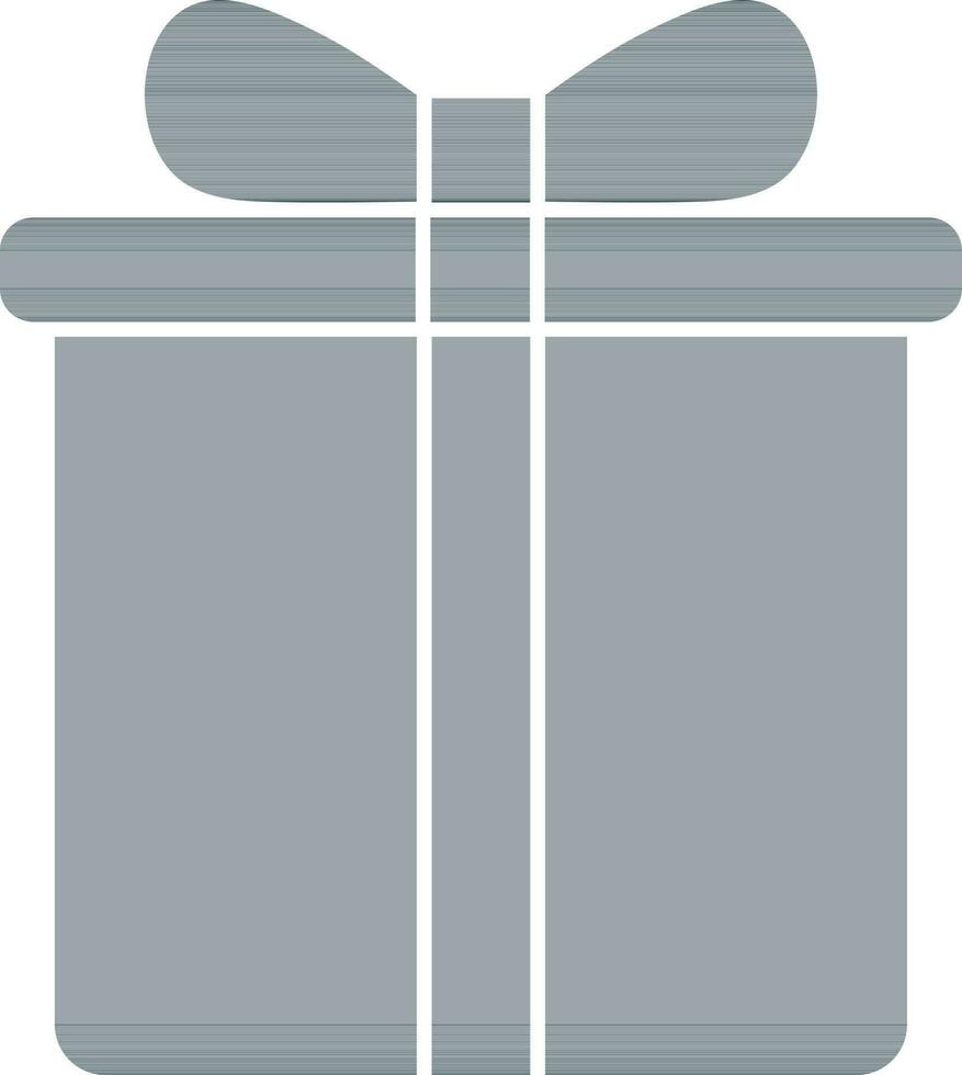 vettore illustrazione di grigio colore regalo scatola icona.