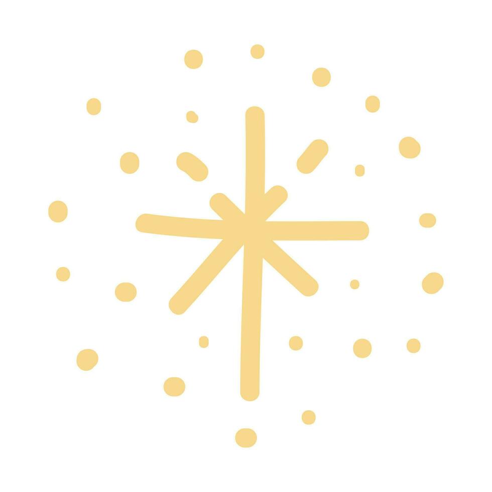 scintillante effetto illustrazione. giallo, oro, arancia scintille simboli vettore. scintillare icona. luminosa fuochi d'artificio, decorazione scintillio, brillante veloce. raggiante leggero effetto stelle e scoppia collezione. vettore