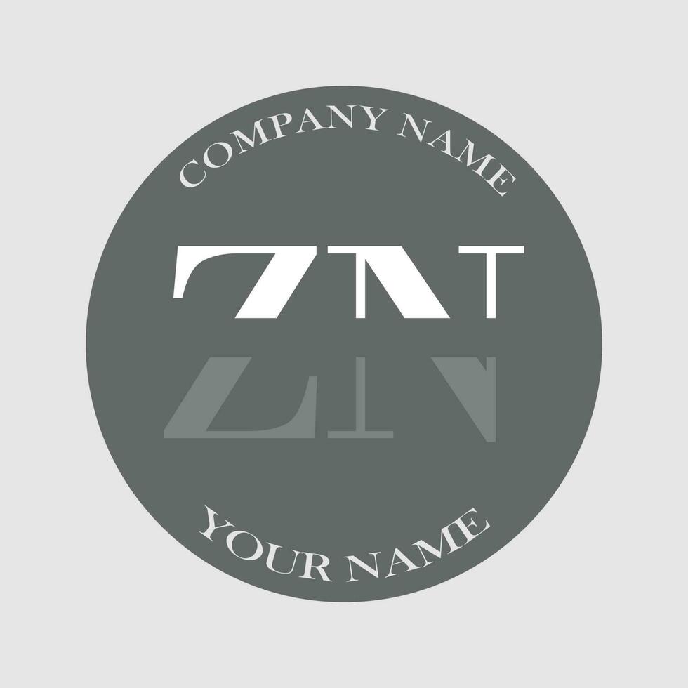 iniziale zn logo lettera monogramma lusso mano disegnato vettore