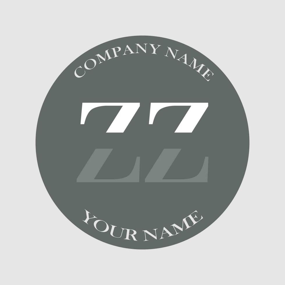 iniziale zz logo lettera monogramma lusso mano disegnato vettore