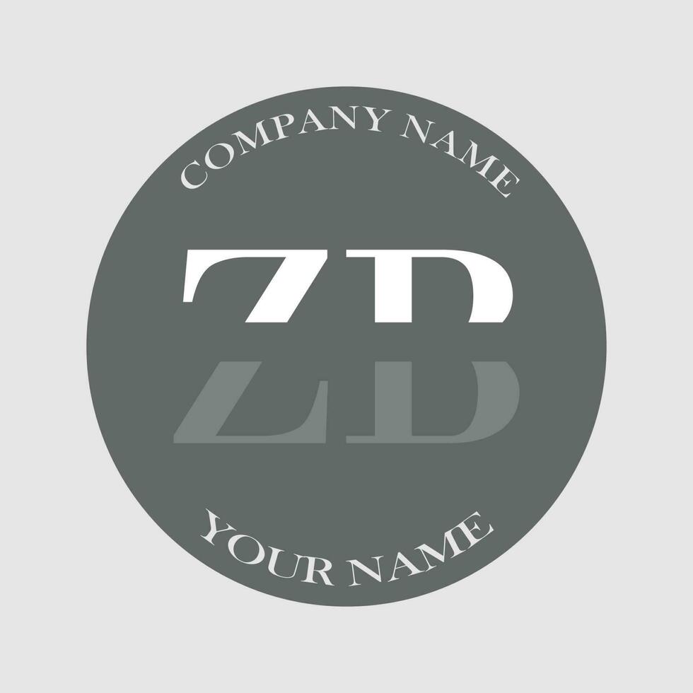 iniziale zb logo lettera monogramma lusso mano disegnato vettore