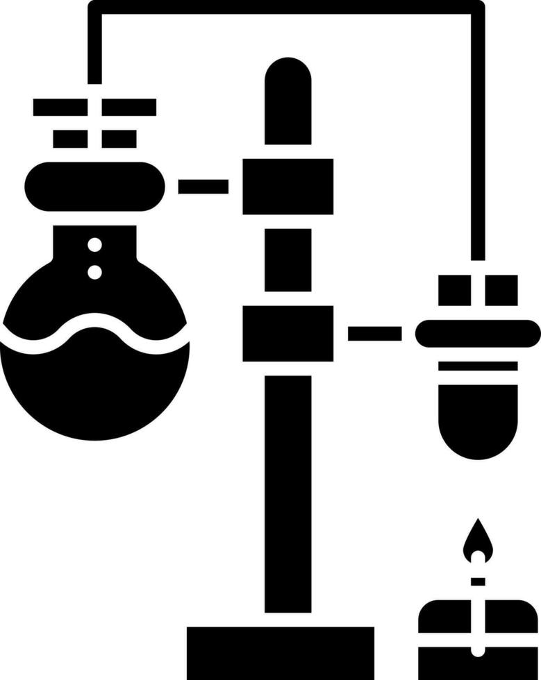 chimico processi icona nel nero e bianca colore. vettore
