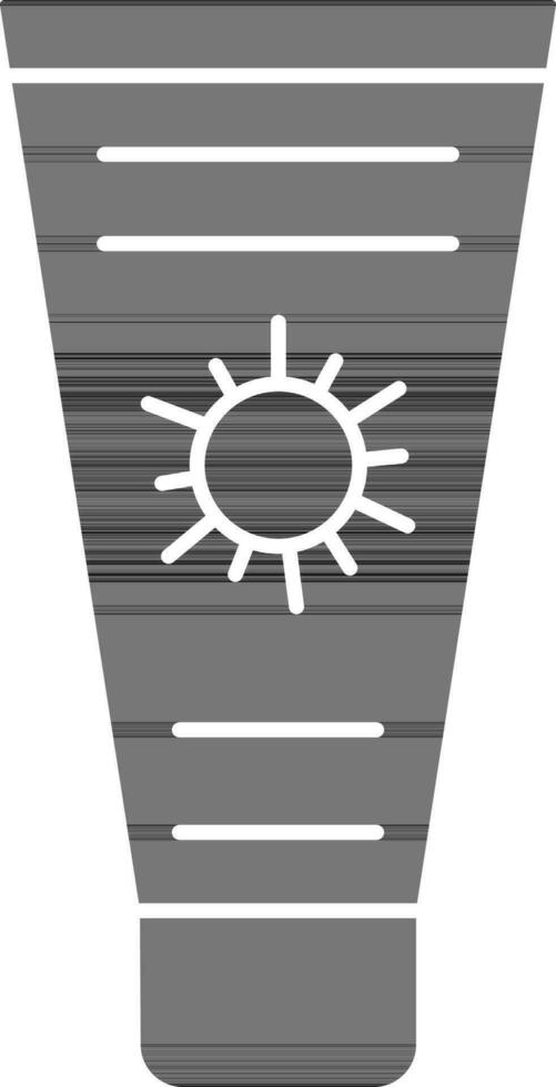 protezione solare o lozione icona nel glifo stile. vettore