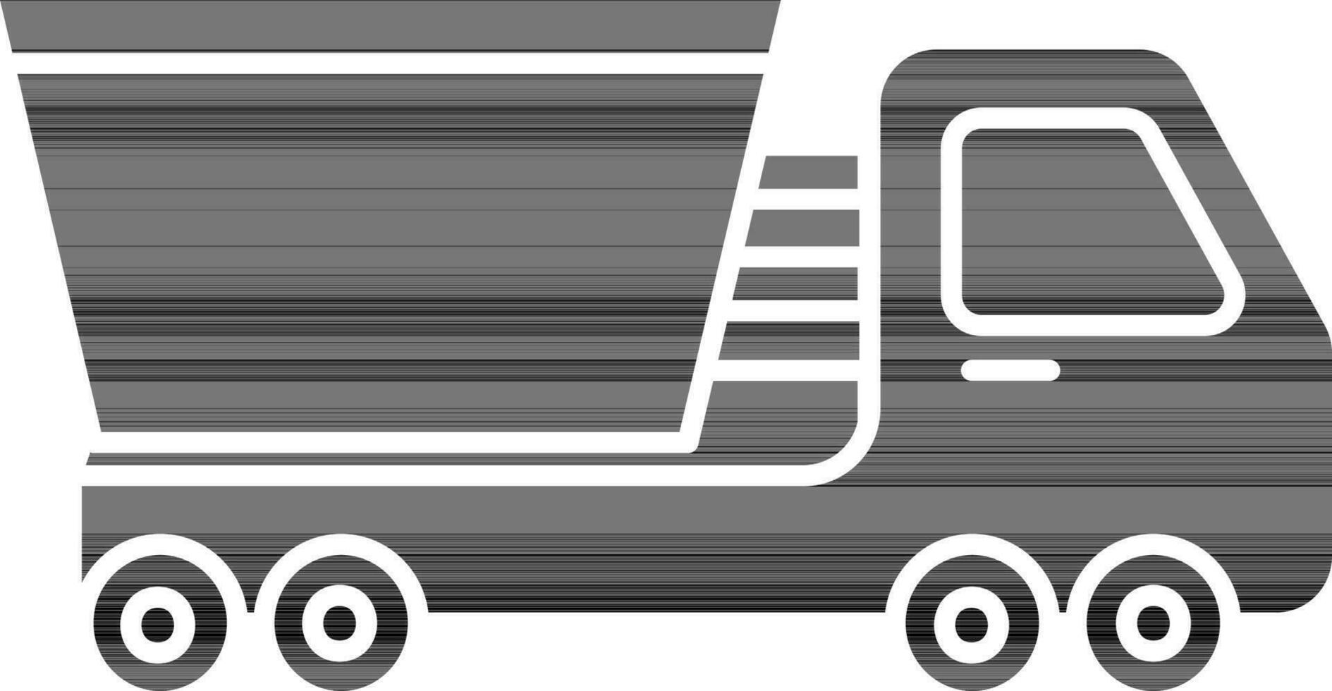 spazzatura camion icona o simbolo nel glifo stile. vettore